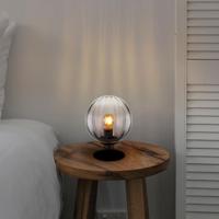 Globo TafellampDallerta zwart met smoke glas - 15216T - thumbnail