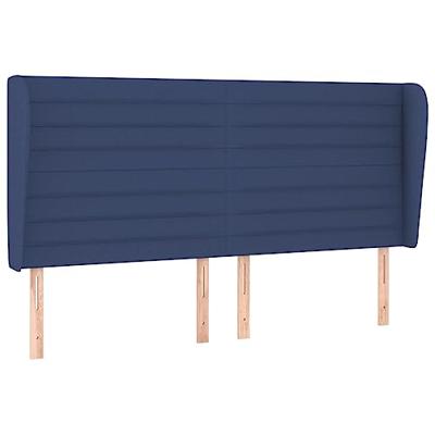 Boxspring met matras stof blauw 160x200 cm