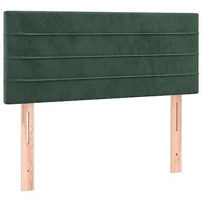 Boxspring met matras fluweel donkergroen 90x200 cm