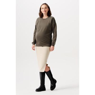 Zwangerschapsjurk Vija Rib Light Sand