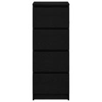 Dressoir 37,5x35x99 cm spaanplaat zwart eikenkleurig - thumbnail