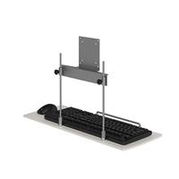 Dataflex 51.582 toetsenbord- en muishouder, metaal, zilver, 59,6 x 23,0 x 0,6 cm - thumbnail