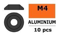 Aluminium Washer voor M4 Button Head Screws (BD: 12mm) - Gun Metal - 10st - thumbnail