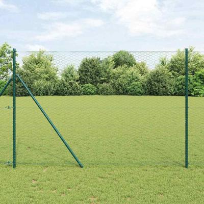 VidaXL Afrasteringspaal groen 25 x 1,6 m (36 mm gaas) staal en pvc