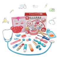 Houten kind vroeg leren puzzel arts Role Playing Game Toy medische tas instellen - thumbnail