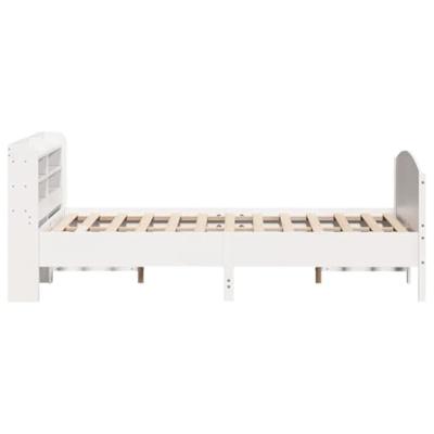 Bedframe zonder matras massief grenenhout wit 140x200 cm