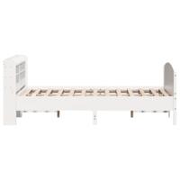 Bedframe zonder matras massief grenenhout wit 140x200 cm - thumbnail