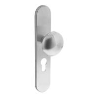 Intersteel Knop op schild profielcilindergat 55mm - RVS - thumbnail
