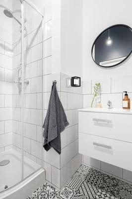 Searchlight Badkamer wandlampChaplin Cubic 8cm - 74303-1BK