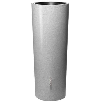 Garantia design regenton zilver 350 liter met bloembak - thumbnail