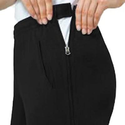 Dames trainingsbroek of revalidatiebroek met rits zwart Dames trainingsbroek of revalidatiebroek met rits zwart