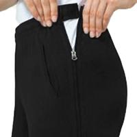 Dames trainingsbroek of revalidatiebroek met rits zwart - thumbnail