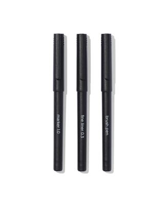 HEMA Brushpen en fijnschrijvers - 3 stuks