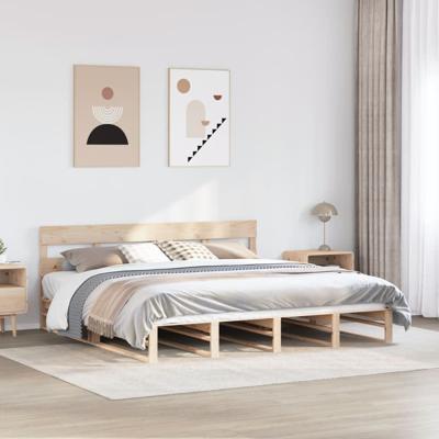 Bedframe zonder matras massief grenenhout 180x200 cm