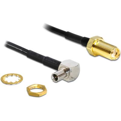 Delock WiFi-antenne Aansluitkabel [1x SMA-stekker - 1x SMA-bus] 1.45 m Zwart