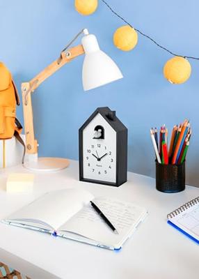 Koekoeksklok wekker - Zwart/wit