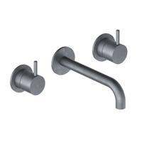 Hotbath Cobber afbouwdeel wastafelmengkraan en 18 cm uitloop verouderd ijzer CB005TEXT18AI - thumbnail
