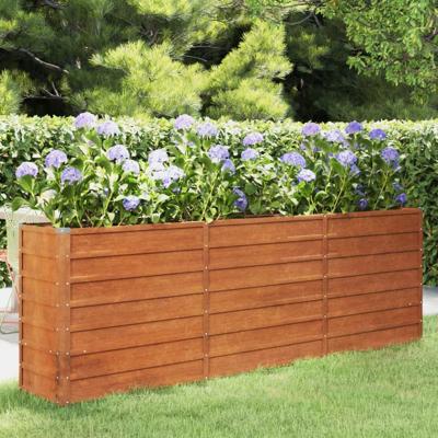 VidaXL Plantenbak verhoogd 240x40x77 cm cortenstaal roestig