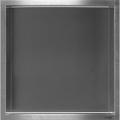 Looox Box inbouwnis 30x30cm RVS Geborsteld Looox Box inbouwnis 30x30cm RVS Geborsteld