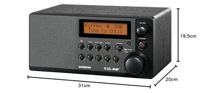 Sangean DDR-31+ Radio DAB+, VHF (FM) AUX Zwart