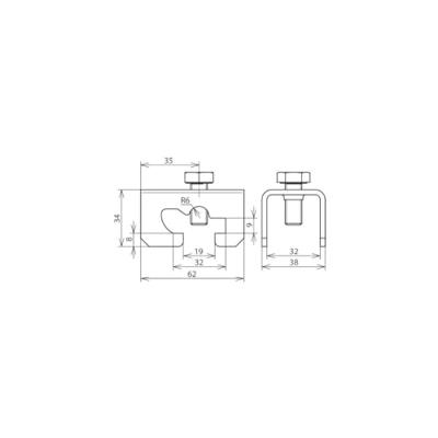 DEHN 308120 VK EH R10 F30 ST Verbindingsklem