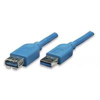 Techly USB 3.0 verlengkabel stekker/bus type A 3m blauw - thumbnail