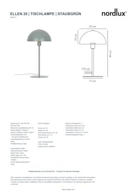 Nordlux Design tafellampEllen groen - 48555013