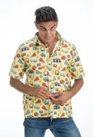 Gele 90&apos;s Blouse met Icoontjes - thumbnail