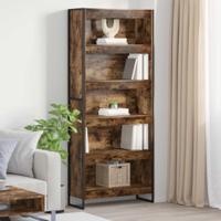 Boekenkast 2 pcs Rook Eik 80 x 30 x 155 cm Bewerkt hout - thumbnail