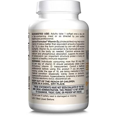 Vitamin D-3 2500IU Jarrow Formulas 100softgels Vitamin D-3 2500IU Jarrow Formulas 100softgels