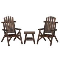 3-delige Loungeset massief vurenhout - thumbnail