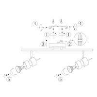 Steinhauer Dubbele opbouwspotNatasja LED led - 7902ZW - thumbnail