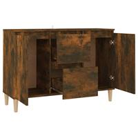 Dressoir 101x35x70 cm bewerkt hout gerookt eikenkleurig - thumbnail
