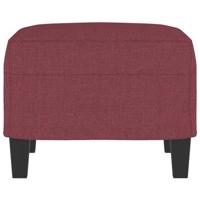 Voetenbank 60x50x41 cm stof wijnrood - thumbnail