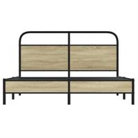 Bedframe zonder matras bewerkt hout sonoma eikenkleur 160x200cm - thumbnail