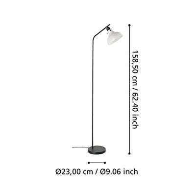 Eglo Zwart met grijze vloerlampMatlock 158cm - 43844