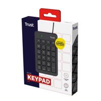Trust Xalas USB Numeriek toetsenbord Zwart - thumbnail