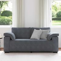 Loveseat bank 140 cm fluweel donkergrijs - thumbnail