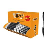 Bic balpen Atlantis Classic zwart, doos 30 + 6 gratis - thumbnail