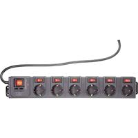 Renkforce RF-3313344 Overspanningsveilige stekkerdoos Zwart Randaarde stekker 1 stuk(s) - thumbnail