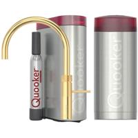 Quooker Fusion Round Keukenkraan Set - Kokend Warm- en Koud Water - Goud - Inclusief COMBI+ Reservoir & CUBE - Direct Gekoeld Bruisend Water - thumbnail