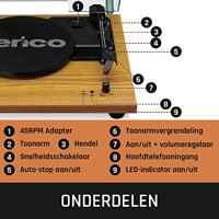 Lenco LS-10 Platenspeler Belt drive Hout - thumbnail