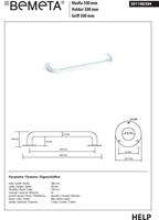 Handgreep Sapho Handicap 30cm Wit - thumbnail