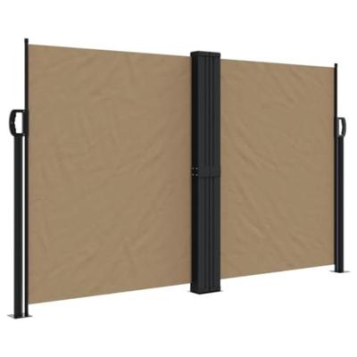 VidaXL Windscherm uittrekbaar 140x1000 cm taupe VidaXL Windscherm uittrekbaar 140x1000 cm taupe