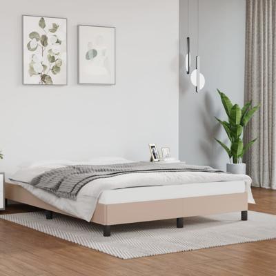 Bedframe kunstleer cappuccinokleurig 140x190 cm