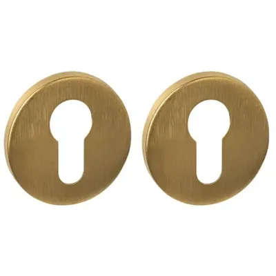 Cilinderrozetten verdekt ø52x6mm PVD messing mat