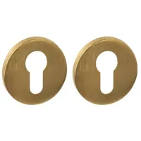 Cilinderrozetten verdekt ø52x6mm PVD messing mat - thumbnail