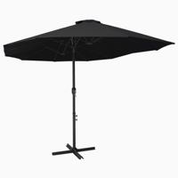 VidaXL Parasol met aluminium paal 460x270 cm zwart - thumbnail