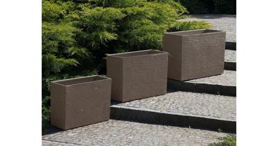 Beliani - EDESSA - Plantenbak - Bruin - 80 cm - Stenenmix