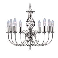 Searchlight Antiek zilveren kroonluchterZanzibar - 4489-8 - thumbnail